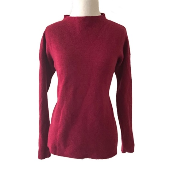 Eileen Fisher Sweaters - NWOT Eileen Fisher Red Wool Long Sleeve Sweater